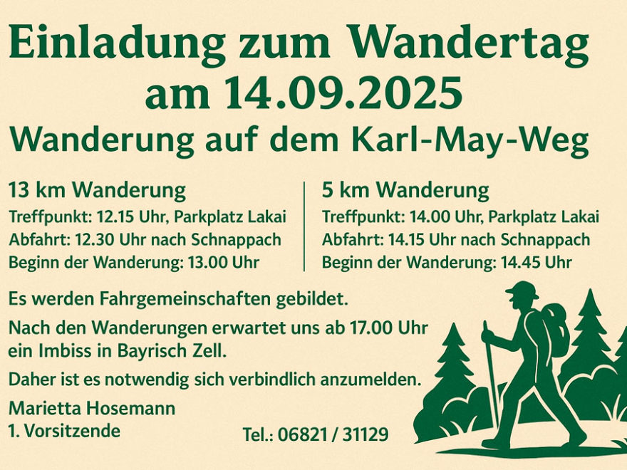 Wandertag des VfA Neunkirchen am 14.9.2025